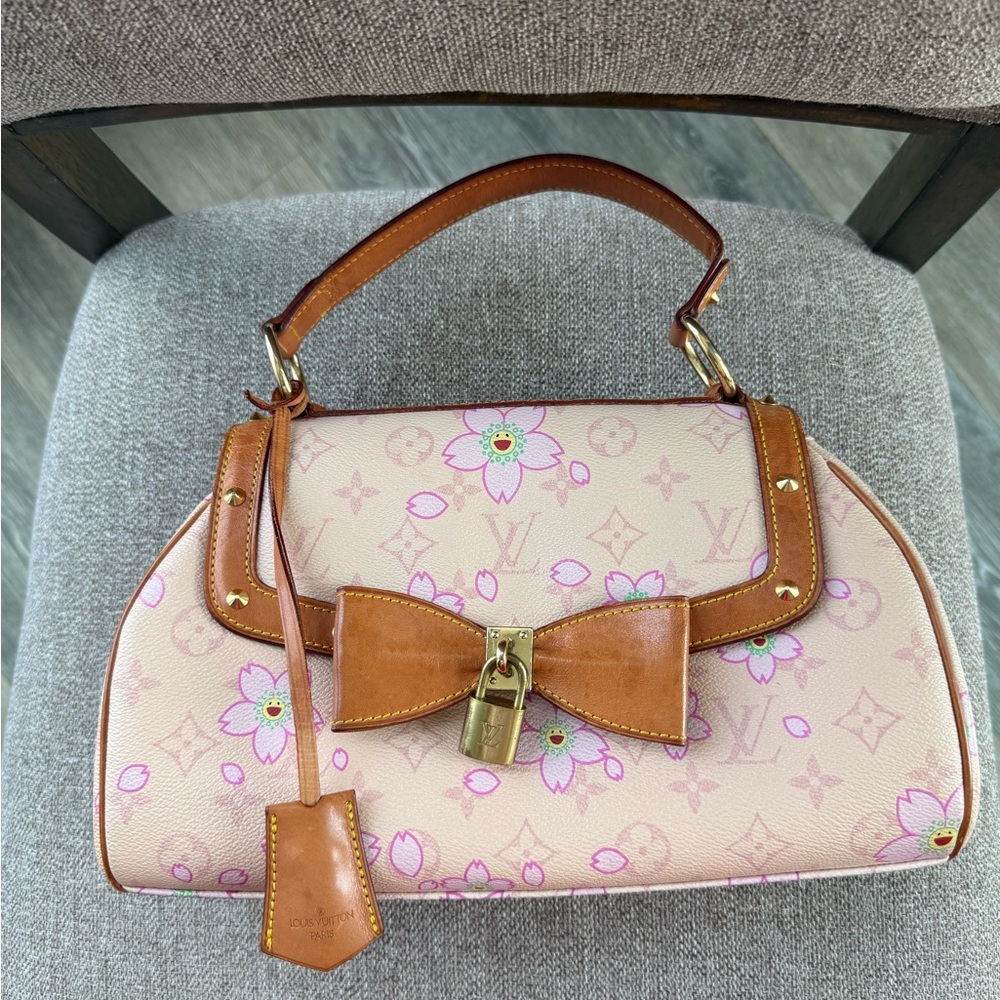 Louis Vuitton Pink and Brown Floral Satchel